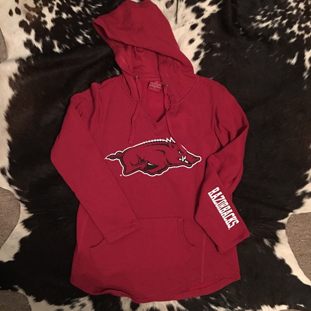 Colosseum Red Hoodie with Razorback Design